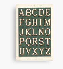 Vintage font typography Canvas Print