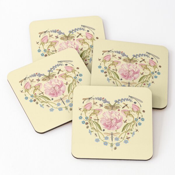 Item preview, Watercolor Heart Flowers designed and sold by candhdesigns.