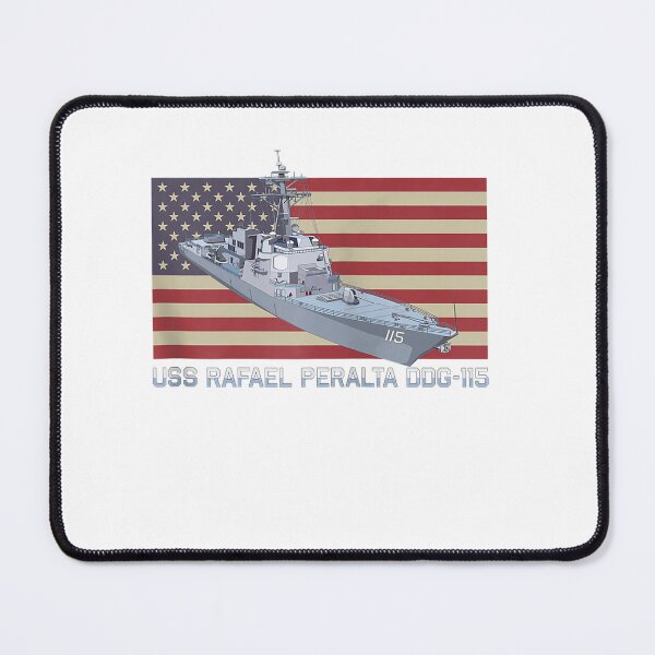 Item preview, USS Rafael Peralta DDG-115 Ship Diagram American Flag Zip Hoodie designed and sold by BierschenkJoh.