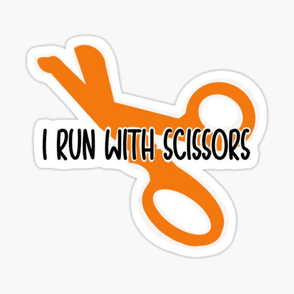 Item preview, I Run With Scissors // orange b designed and sold by tacticalpants.