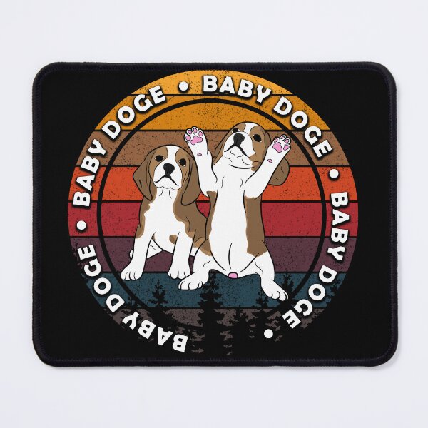Item preview, Baby doge distressed sunset retro dog face design style 2 designed and sold by SamRVstore.