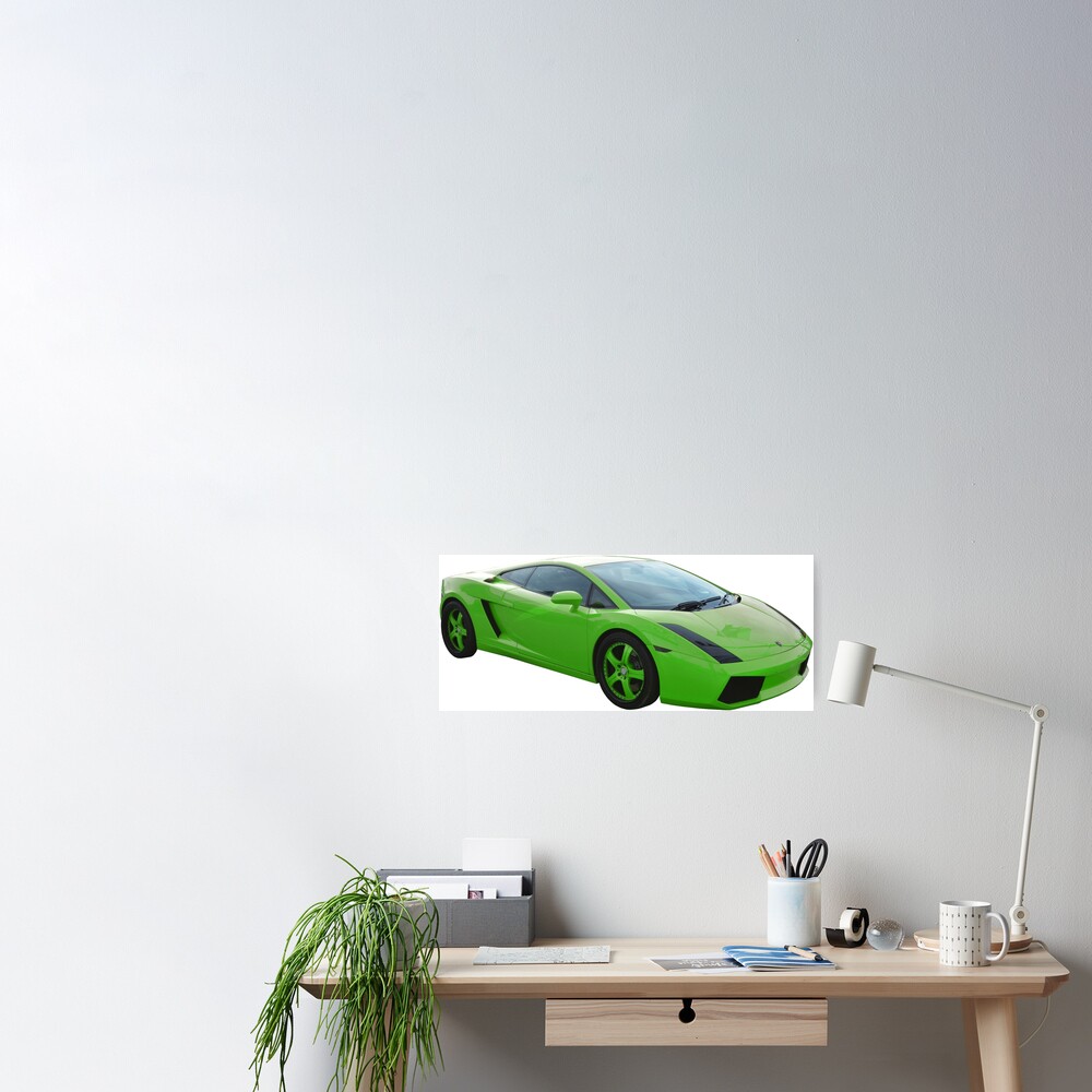 Póster «Lamborghini - Verde lima - Autos exóticos» de BeachBumPics |  Redbubble