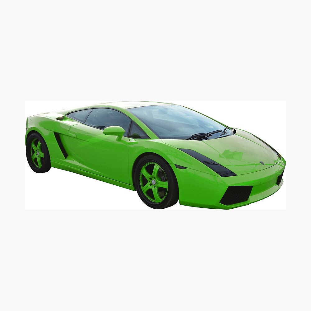 Póster «Lamborghini - Verde lima - Autos exóticos» de BeachBumPics |  Redbubble