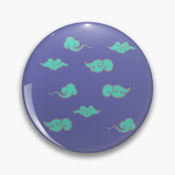 Item preview, Japanese Nimbus Cloud - Turquoise Royal Purple - Cute Anime Style designed and sold by LudicrousFeed.