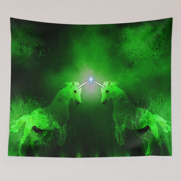 Item preview, Green magic & Unicorns designed and sold by Nicole Kiefer.
