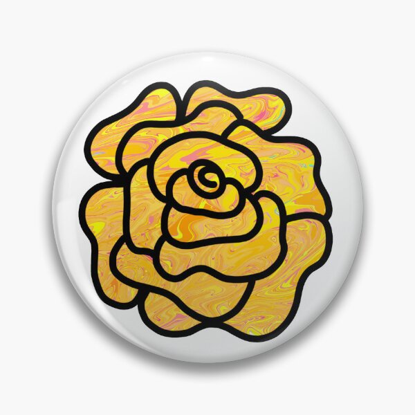 Item preview, Pour Paint Rose Yellow designed and sold by doodle-mittens.