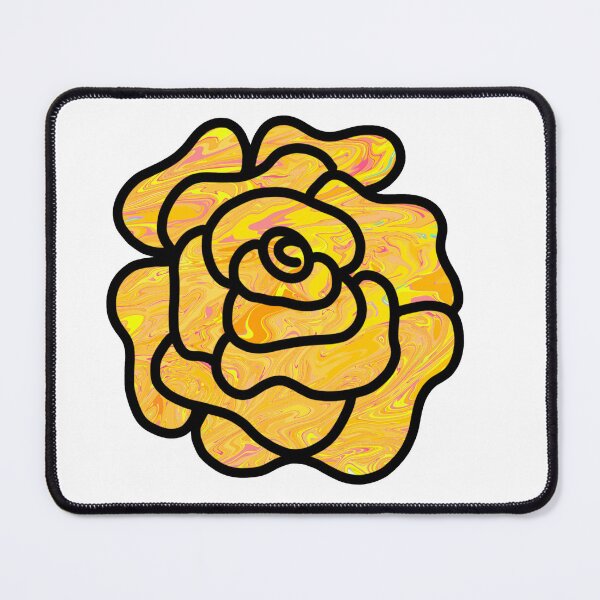 Item preview, Pour Paint Rose Yellow designed and sold by doodle-mittens.
