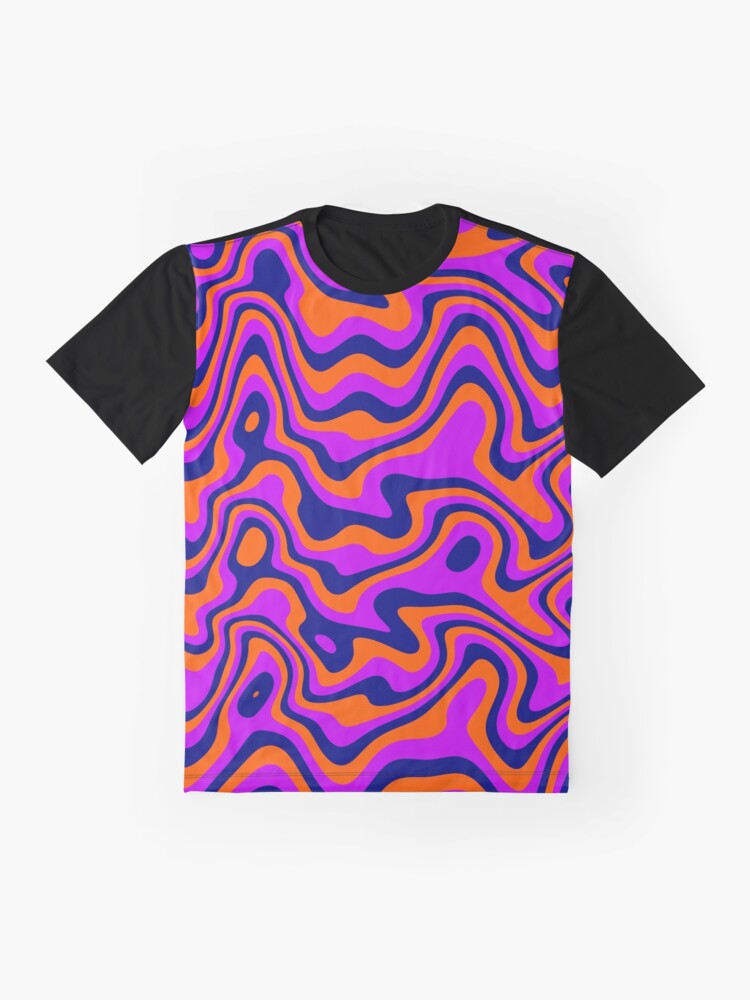 Alternate view of Trippy Liquid Melted Pattern Abstract 3 Graphic T-Shirt