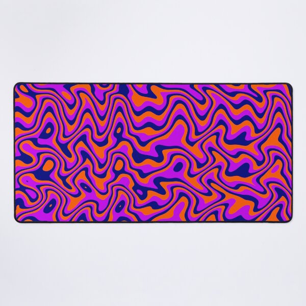 Trippy Liquid Melted Pattern Abstract 3 Desk Mat