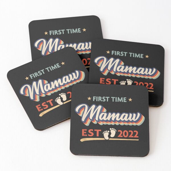 Item preview, First Time Mamaw Est 2022 - gift  designed and sold by Miriam Brayan.