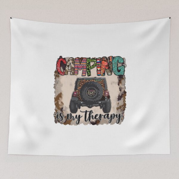 Item preview, Camping is My therapy, Leopard Print  designed and sold by andieartco.