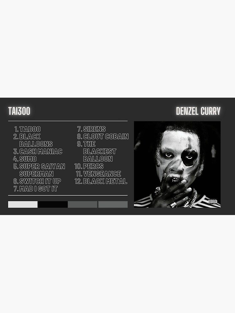 "Rap Album Cover Poster Denzel Curry, Taboo" Poster by rileypig