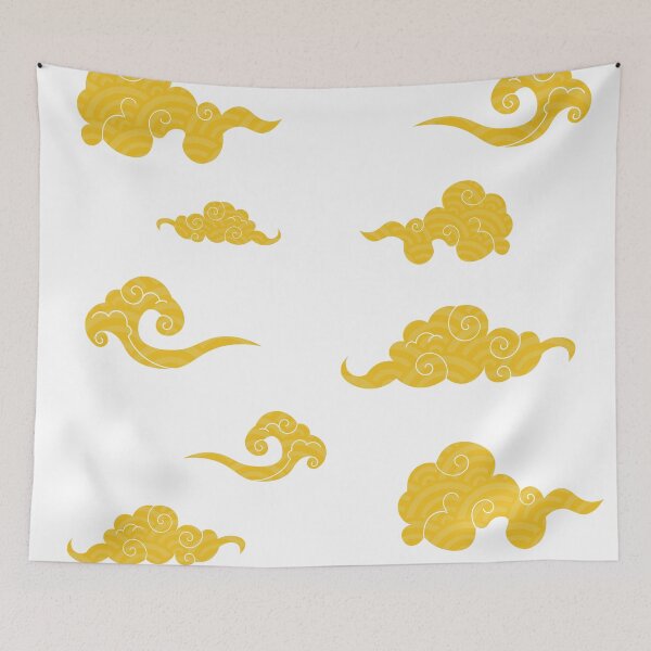 Item preview, Japanese Nimbus Cloud - Illuminating Yellow - Cute Anime Style designed and sold by LudicrousFeed.