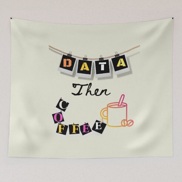 Item preview, Data Then Coffee- designed and sold by Katedesignz.