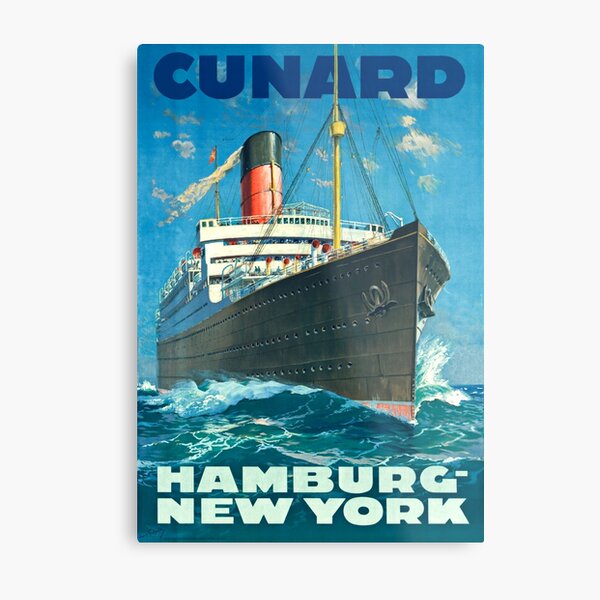 Item preview, VINTAGE OCEAN LINER TRAVEL POSTER designed and sold by Madjack Tees Kiwi SuperStore.