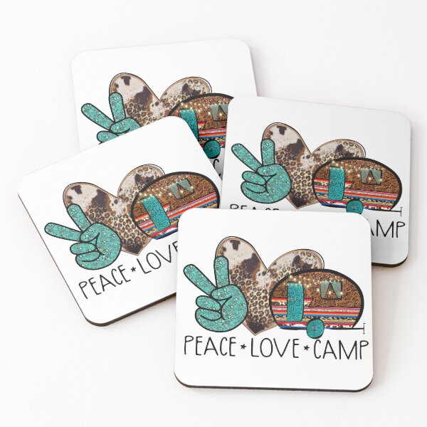 Item preview, Peace, Love, Camp Floral and Leopard Print designed and sold by andieartco.