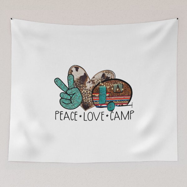 Item preview, Peace, Love, Camp Floral and Leopard Print designed and sold by andieartco.