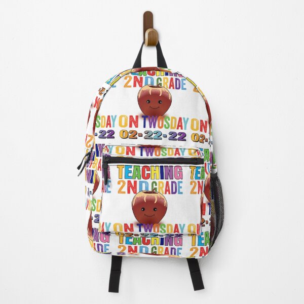 Item preview, Cartoon Apple and Teaching 2nd grade on twosday 02-22-22 designed and sold by TJHstudio.