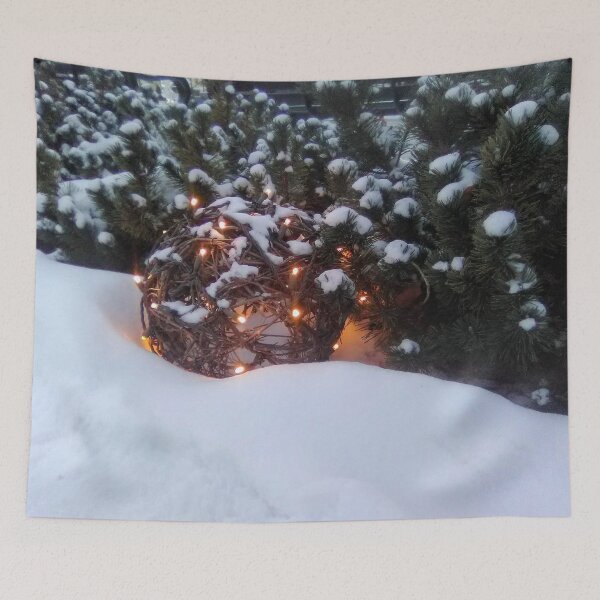 Item preview, Lit Up Ball In The Snow designed and sold by Cora Gregory.