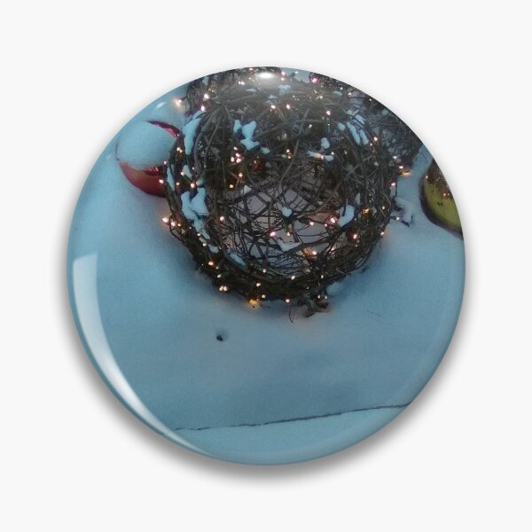 Item preview, Lit Up Balls and ornaments In The Snow designed and sold by Cora Gregory.