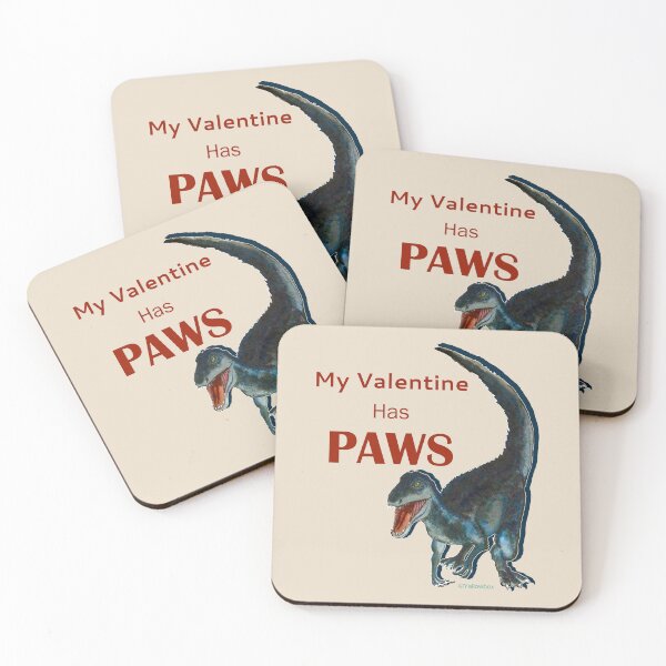 Item preview, My Valentine Has Paws - Yellowbox ink painting designed and sold by twyellowbox.