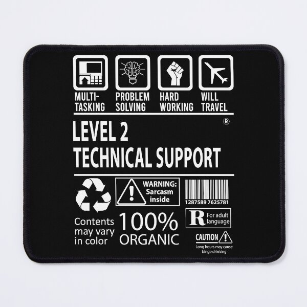 Item preview, Level 2 Technical Support T Shirt - MultiTasking Certified Job Gift Item Tee designed and sold by oslandefren.