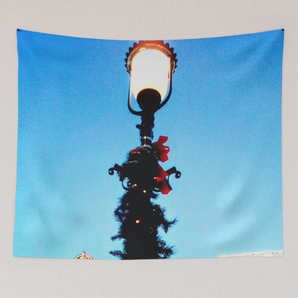 Item preview, Lit LampPost Covered In Garland designed and sold by Cora Gregory.