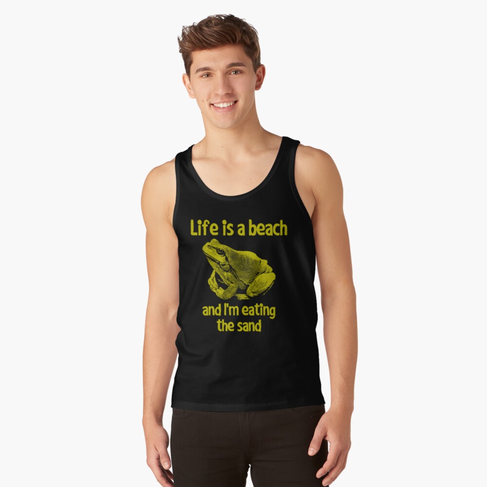 Discover Life is a beach Frog Tank Top