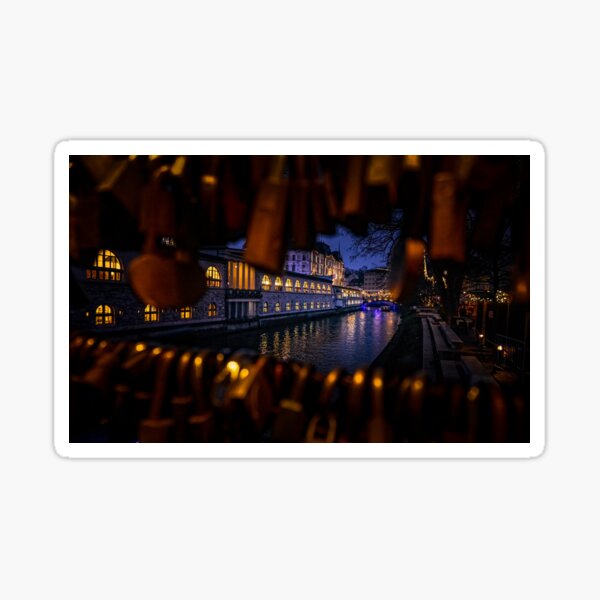 Ljubljana by night Sticker