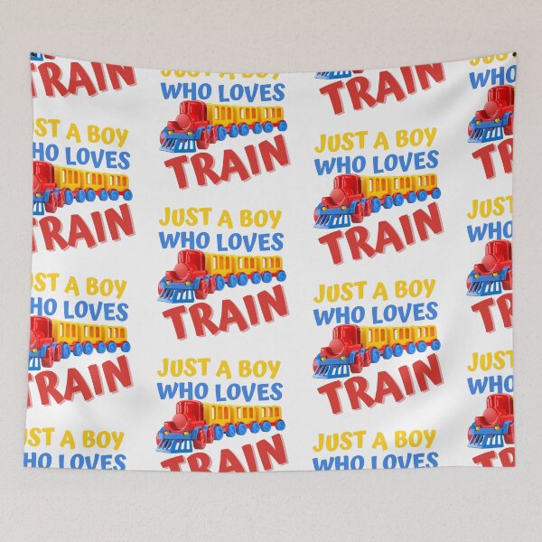 Item preview, Just A Boy Who Loves Train designed and sold by SweetAndSpice.