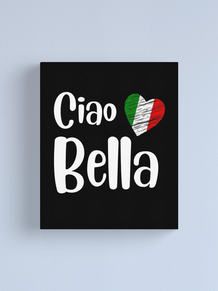 Ciao Bella, Italian Sayings Quotes, Simple Black White Design with  Italian Heart  Tote Bag for Sale by webstar2992