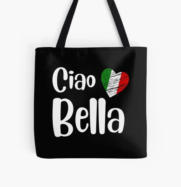 Ciao Bella, Italian Sayings Quotes, Simple Black White Design with  Italian Heart on White,  Poster for Sale by webstar2992