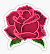 Neon Pink Rose Sticker