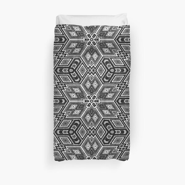Black and White Cubes by Julie Everhart Duvet Cover