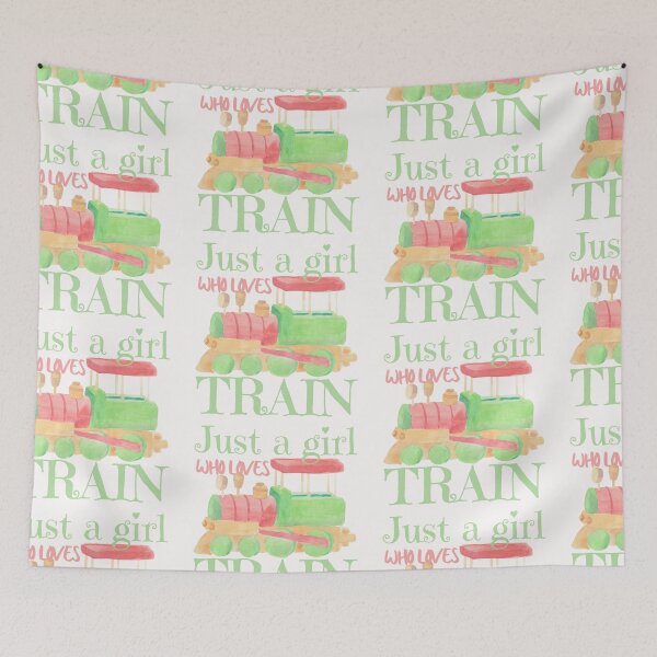 Item preview, Just A Girl Who Loves Train designed and sold by SweetAndSpice.