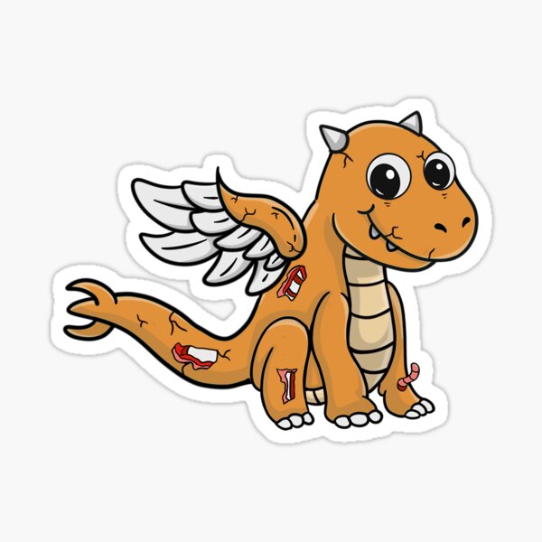Tiny Dragon Orange Sticker