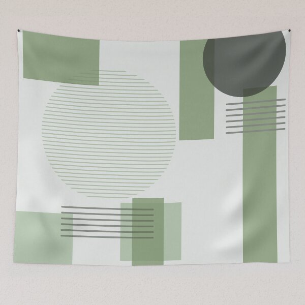 Item preview, Green Sage Squares and Circles Earth Tones designed and sold by CoffeeWires.
