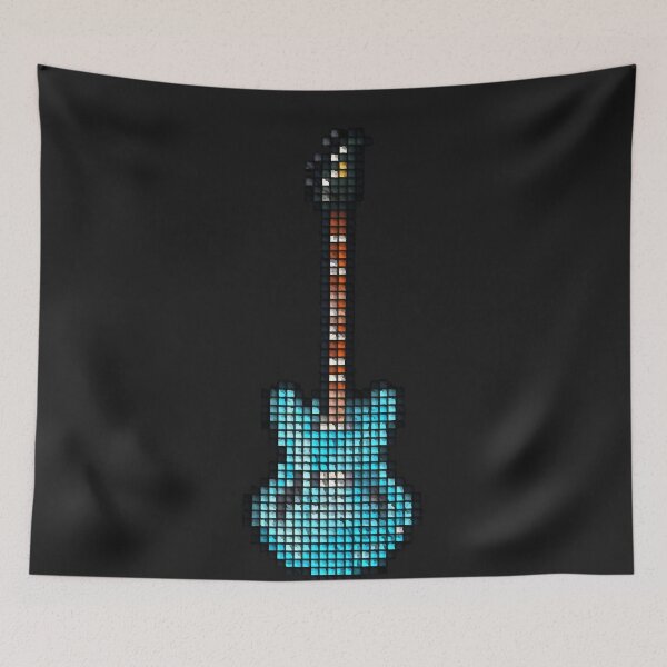 Item preview, Carrelage Pixel Blue Gibson DG Guitare Montant T-shirt classique designed and sold by Cheyeall.