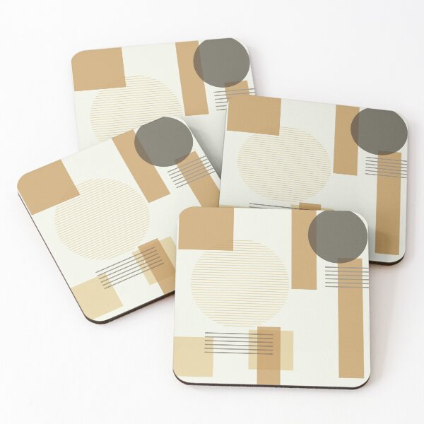 Item preview, Tan Brown Squares and Circles Earth Tones designed and sold by CoffeeWires.