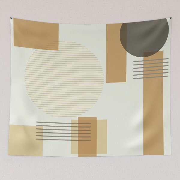 Item preview, Tan Brown Squares and Circles Earth Tones designed and sold by CoffeeWires.