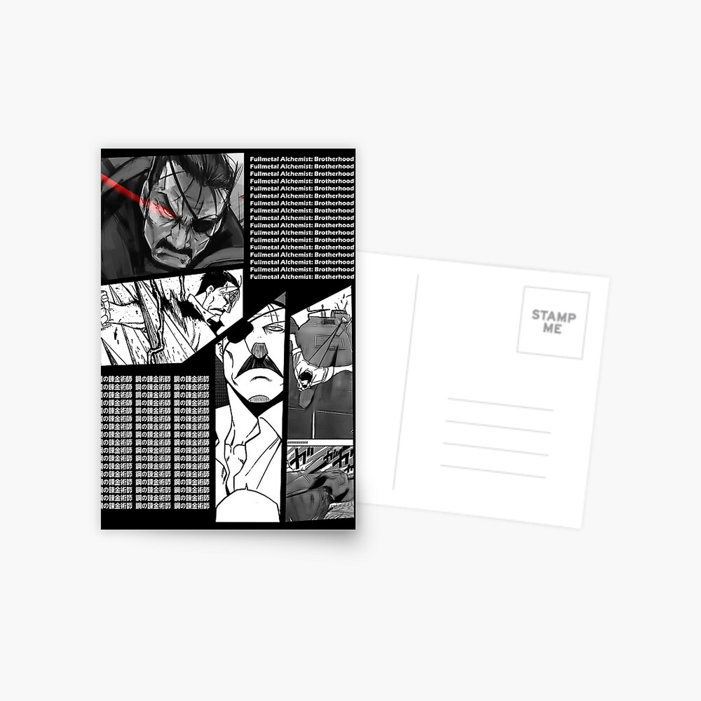 Edward Elric Fullmetal Alchemist Brotherhood Fullmetal Alchemist Manga  Panel Design Postcard for Sale by Raiden Designer Shop