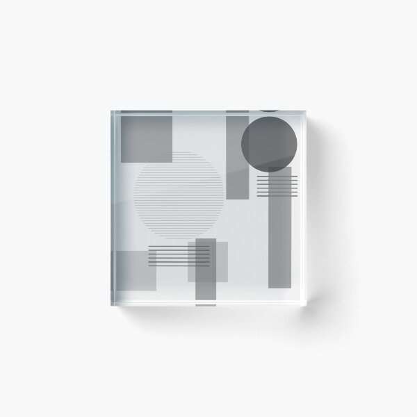 Item preview, Black and White Tones Squares and Circles, Greyscale designed and sold by CoffeeWires.