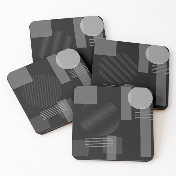 Item preview, Black and Grey Tones Squares and Circles designed and sold by CoffeeWires.