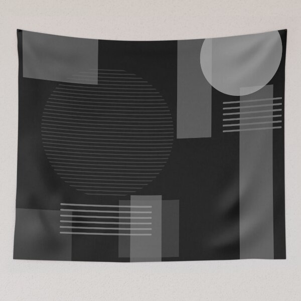 Item preview, Black and Grey Tones Squares and Circles designed and sold by CoffeeWires.