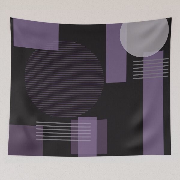 Item preview, Black and Purple Tones Squares and Circles designed and sold by CoffeeWires.