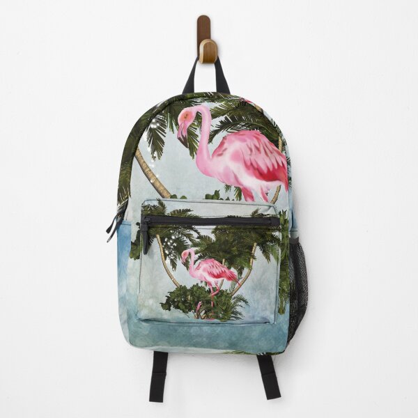Item preview, Wonderful flamingo with palm trees designed and sold by nicky2342.