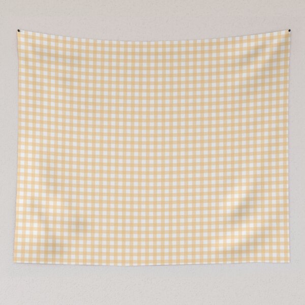 Item preview, Gingham pattern in pale peach designed and sold by Vaishali Raikwar.