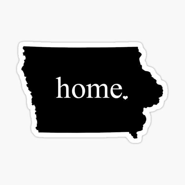 Iowa Home - small Sticker