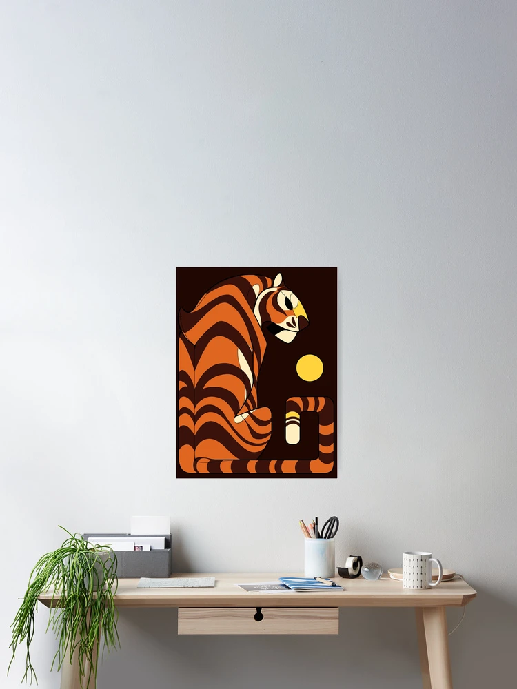 Aperçu 2 sur 3. Poster avec l'œuvre Sun Tiger créée et vendue par RippleDesigns.