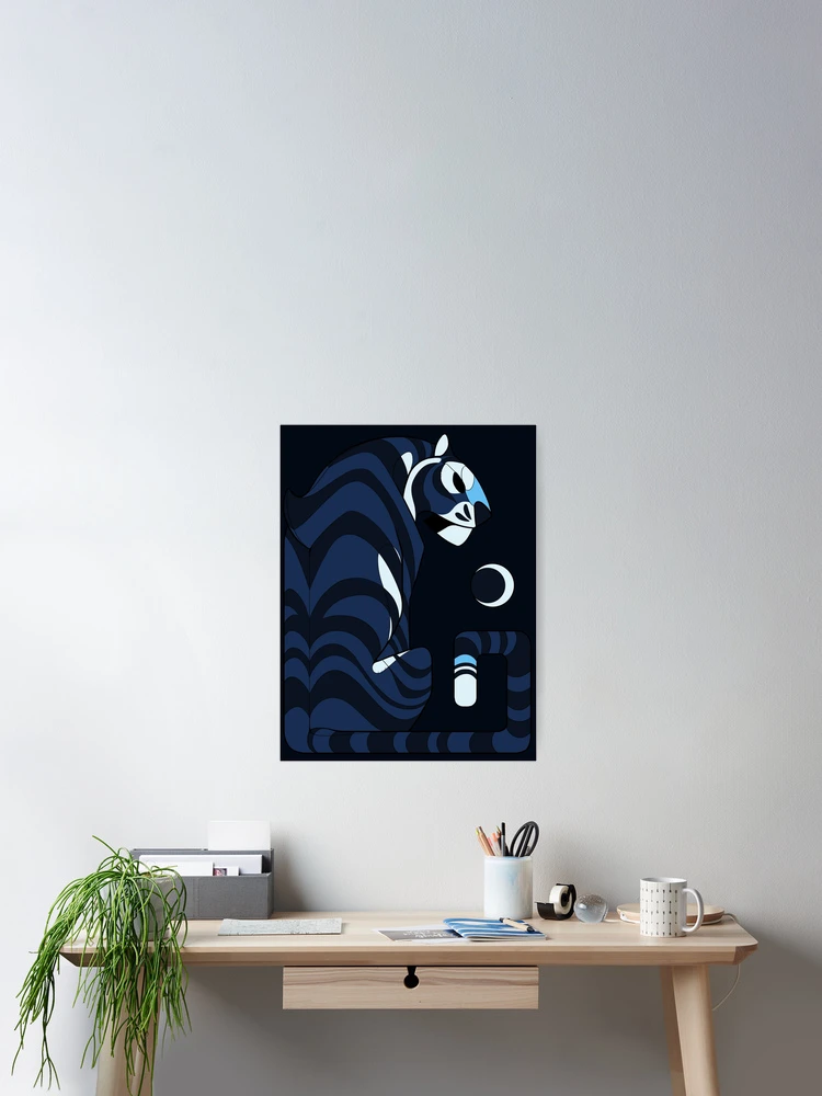 Aperçu 2 sur 3. Poster avec l'œuvre Moon Tiger créée et vendue par RippleDesigns.